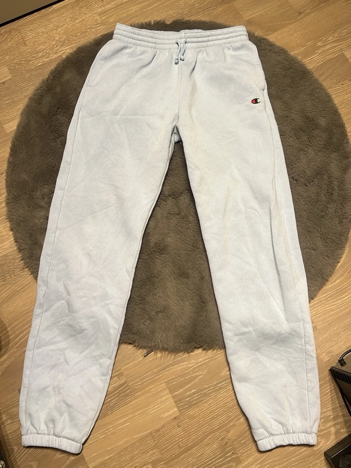 Baby blå  hoodie från Champion med huva - 3