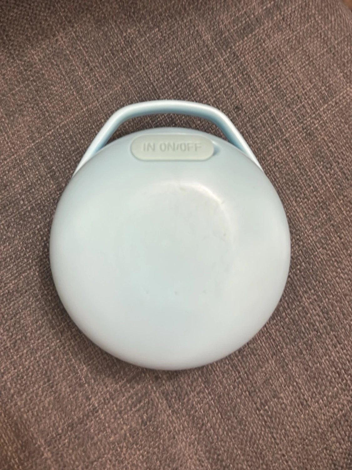 Portabel rund högtalare ljusblå - 1