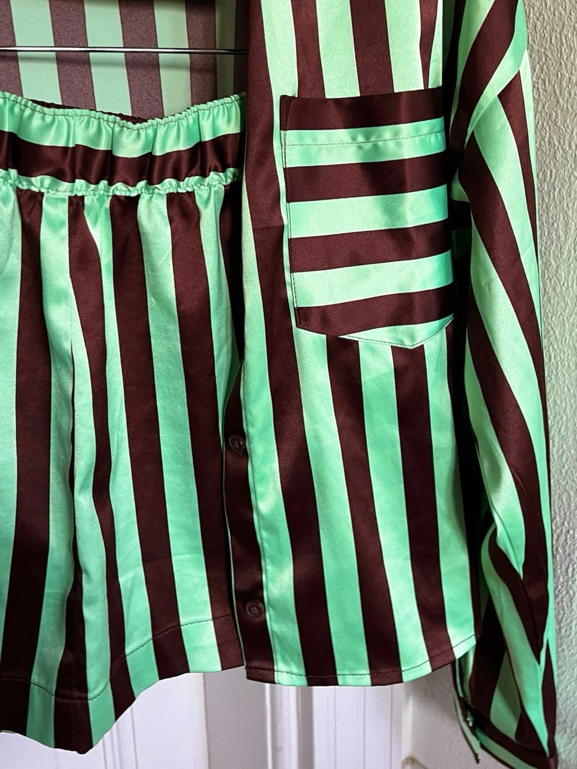 Randigt pyjamas set - 3