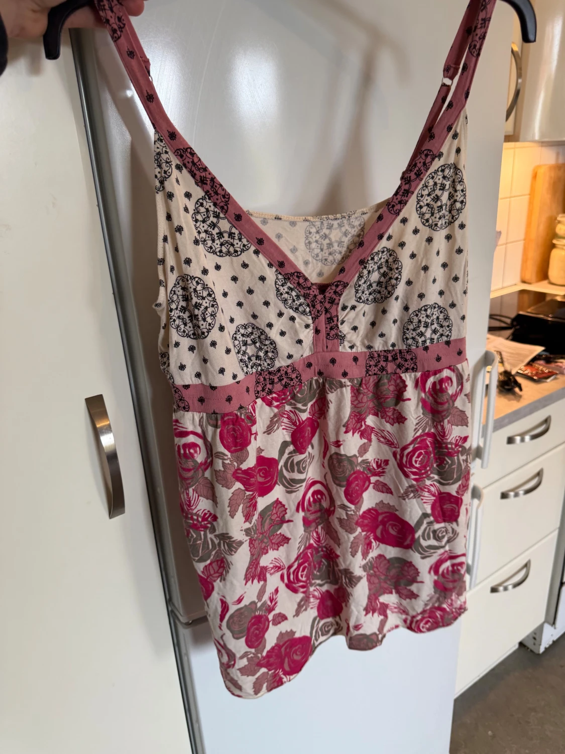 Odd Molly blommig linnetopp rosa/vit - 4