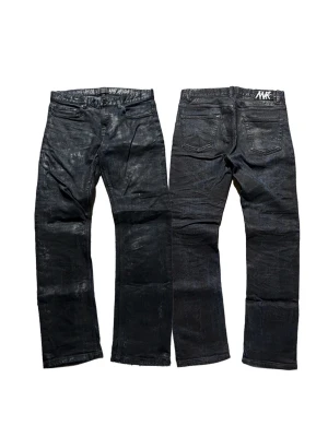 NVR Denim Pair 006 - NVR Denim — Pair [006]  1-of-1 denim. Handmade in Stockholm from reclaimed materials. No restocks. No repeats. Available on Vinted & Plick, or via Instagram DMs.  Fit: Slim Price: 1200kr/~120$  Measurements Waist (A): 42cm Thigh (B): 23cm Leg Opening (C): 18cm Inseam (D): 73cm Outseam (E): 101cm 