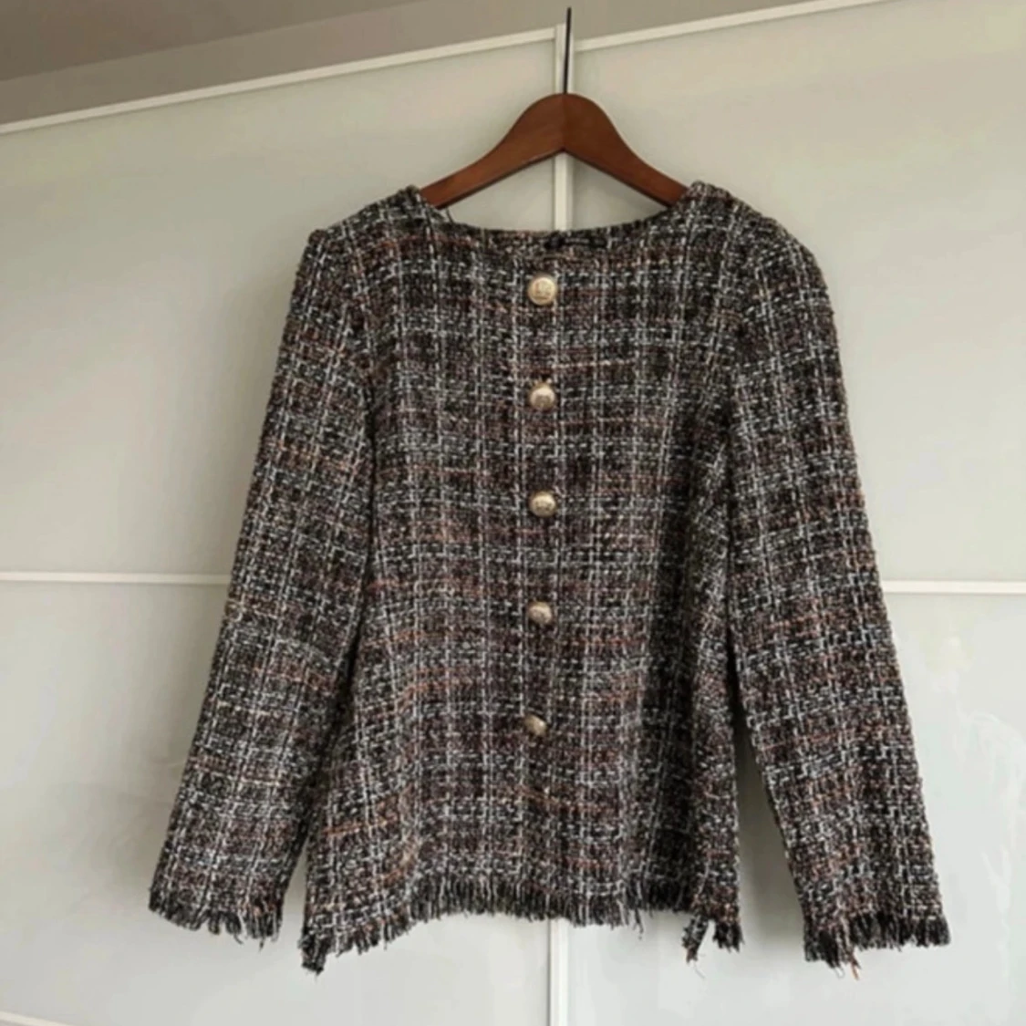 Elegant ”tweed” tröja / schackets. Shein - 2