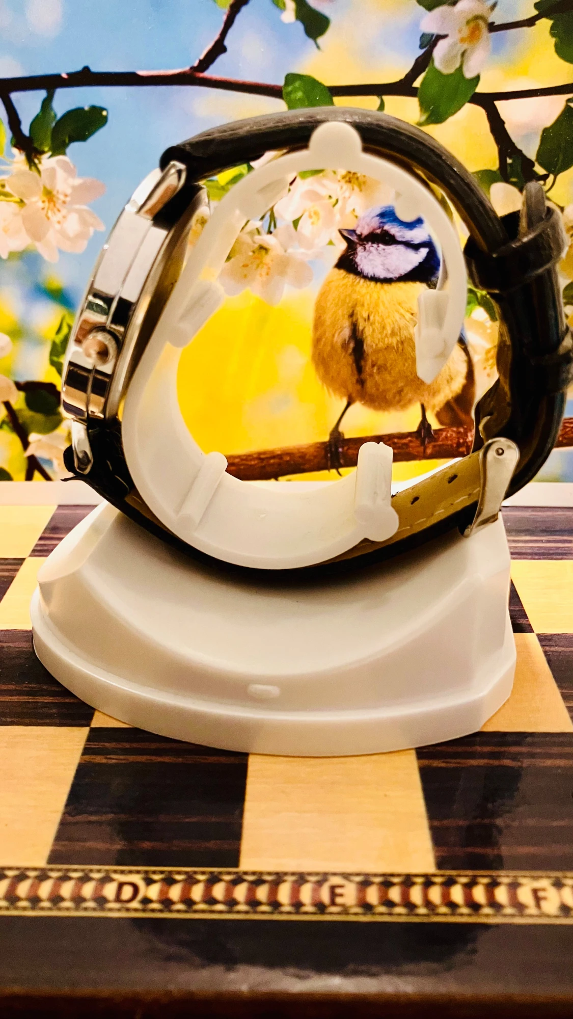 Pierre Herman Silver klocka med svart läderband - 2