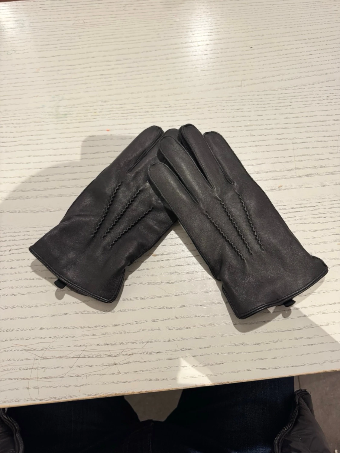 Svarta skinnhandskar/lädervantar  - 3