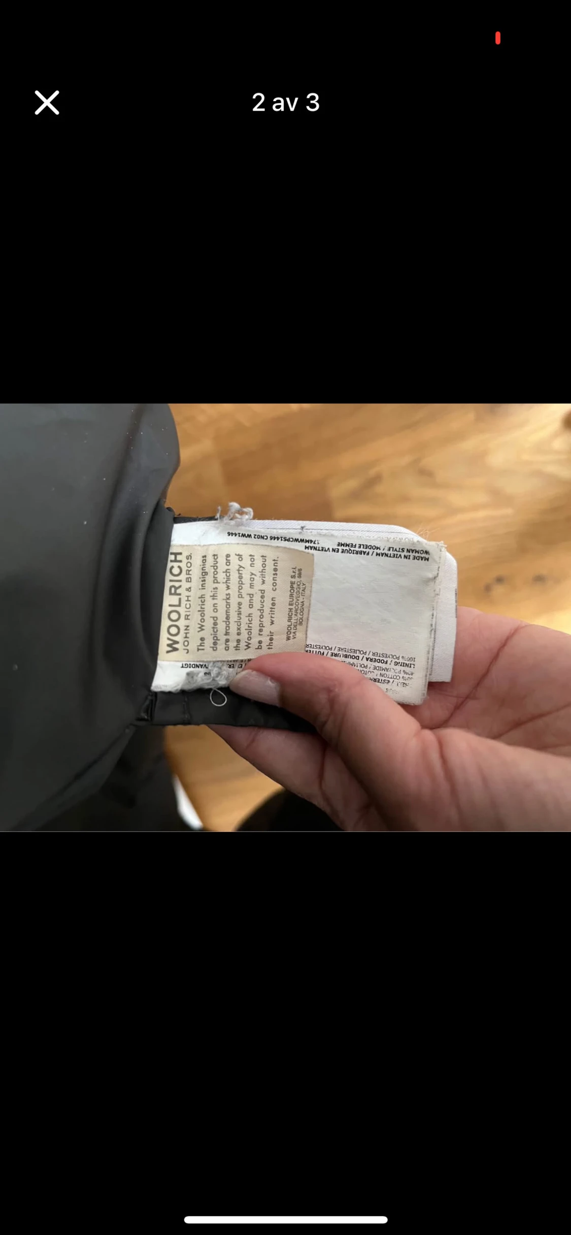 Svart parkajacka från Woolrich S - 1