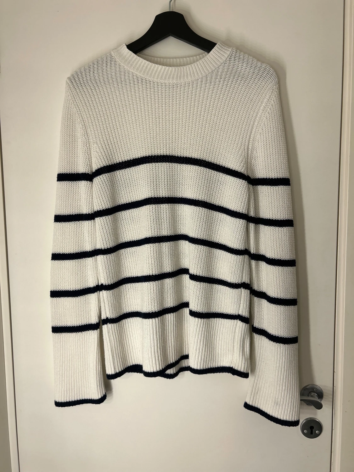 Vit stickad randig tröja Anna Field - 2