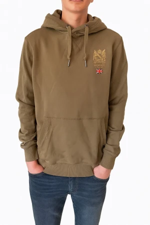 Olivgrön hoodie från Morris - M - Jag säljer den här riktigt fina Morris hoodien. Den är använd men fortfarande i bra skick utan skador. Den är i storlek M men passar även S. Tveka inte att höra av er!