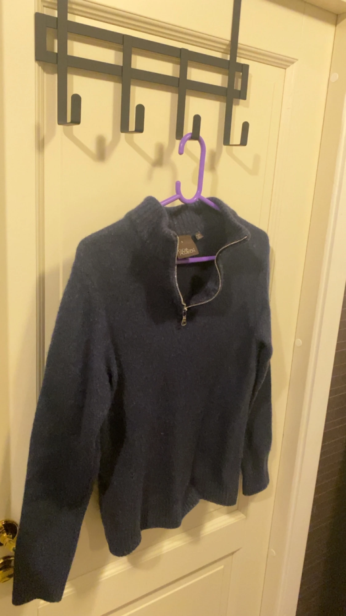 Marinblå stickad tröja Oscar Jacobson - 2