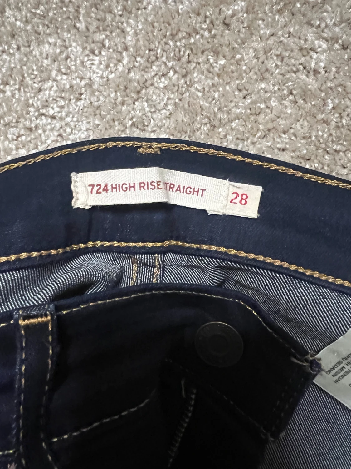 Levi's 724 High Rise Straight jeans blå - 1