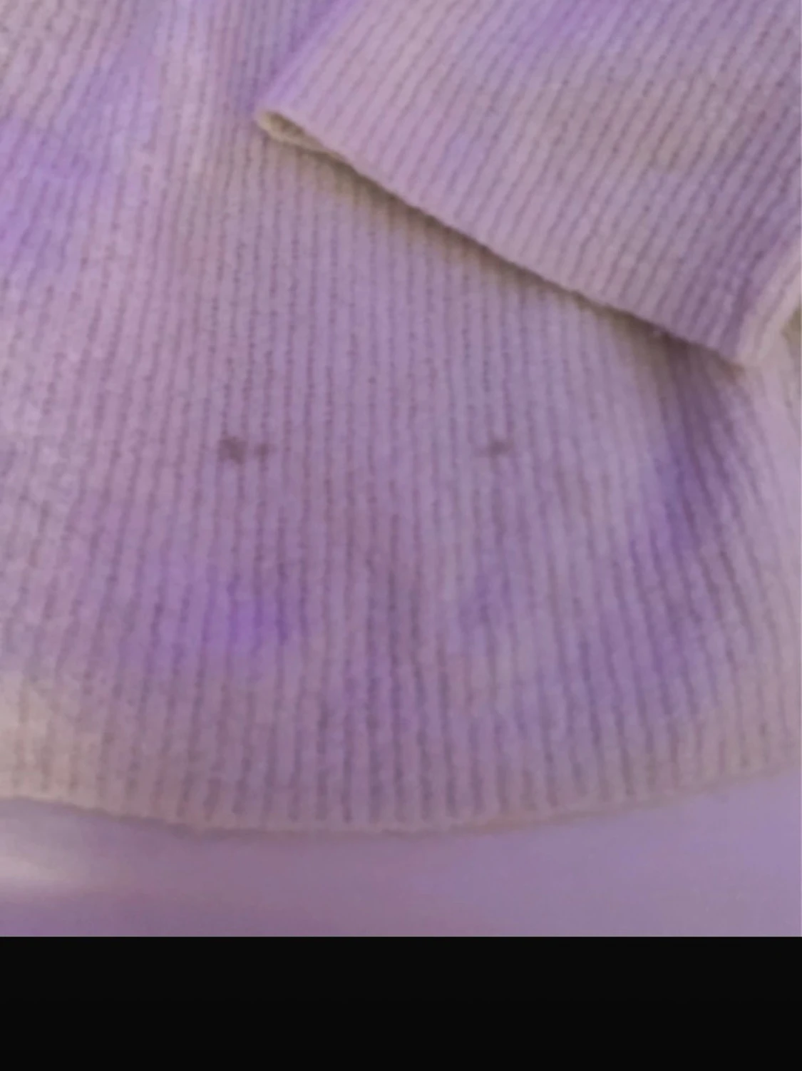 Vit ribbad offscholder från H&M - 1