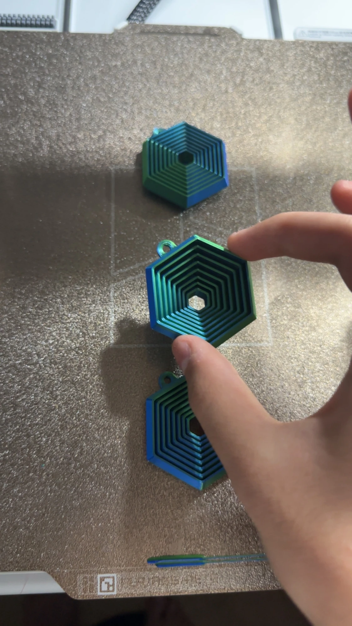 1st 3D-Printad Hexagon fidget nyckelring - 1