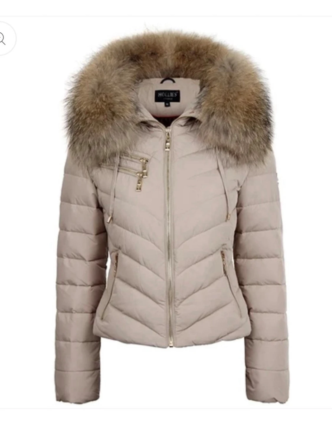 Äkta Beige jacka från Hollies Stockholm