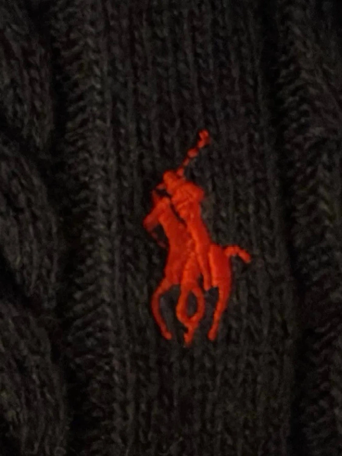 Svart kabelstickad tröja Polo Ralph Lauren - 1