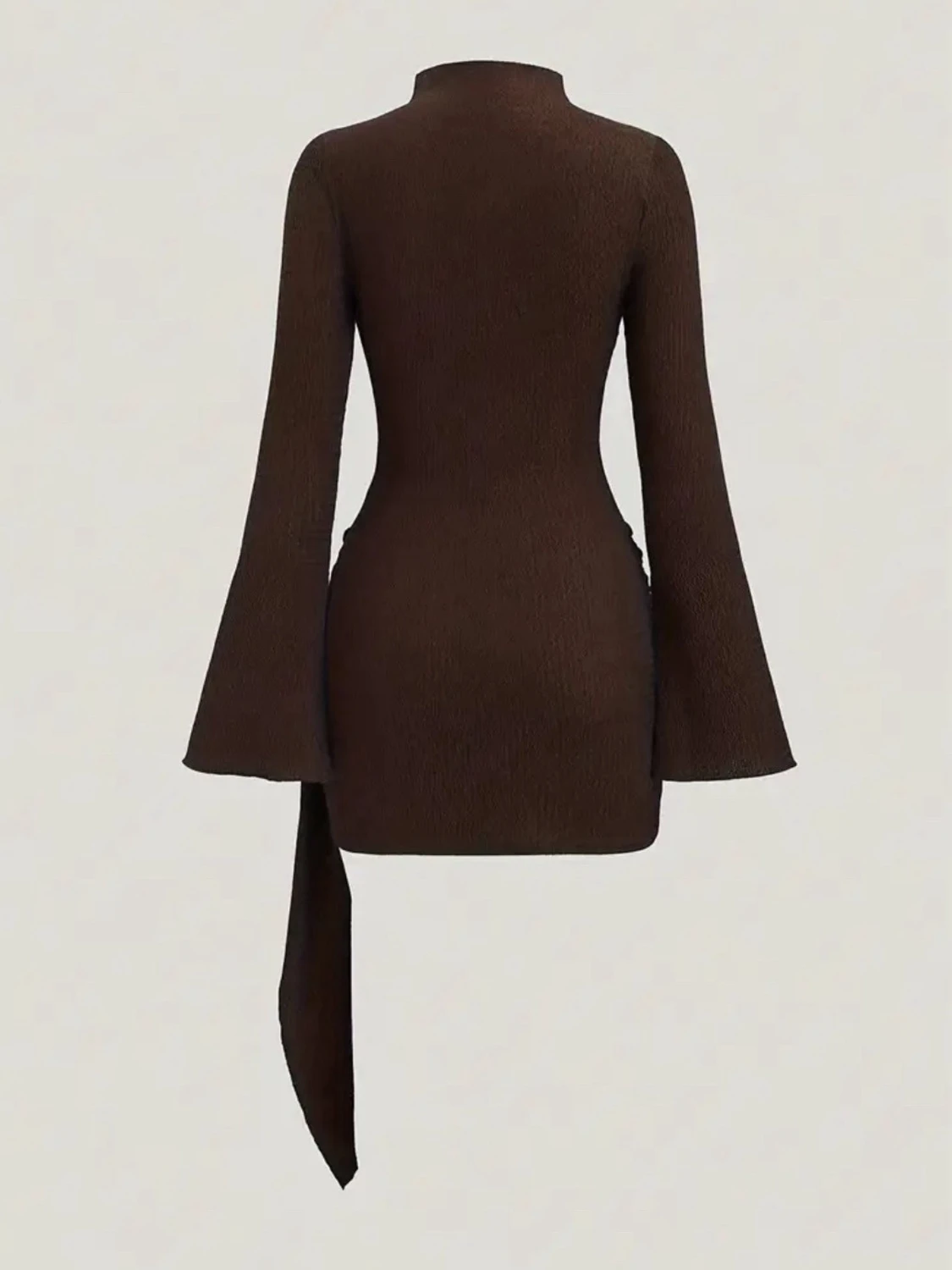 Brun omlott polotopp med bälte - 2