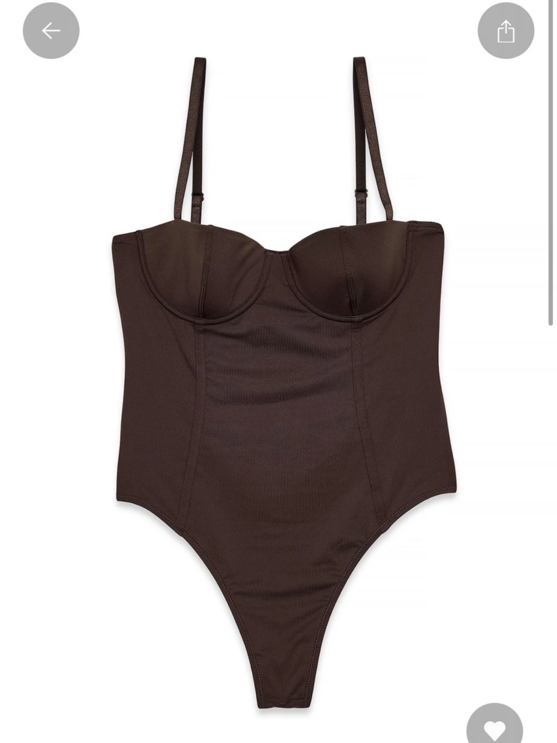 Brun korsett microbody