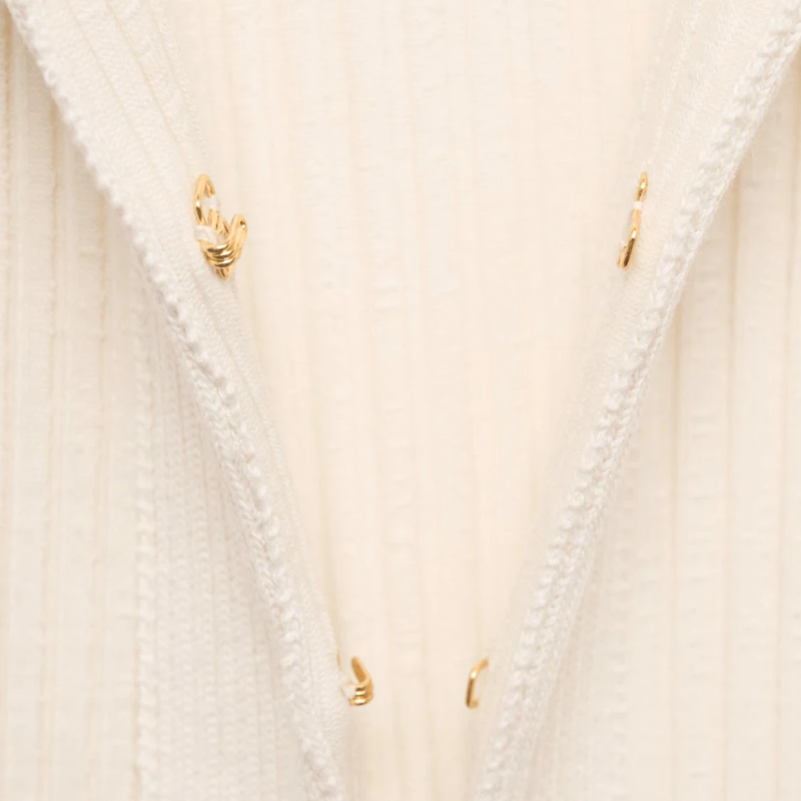 Ribbad cardigan med hyskor - 2