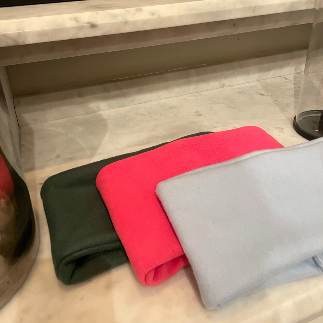 Buff i rosa, ljusblå och mörkgrön - 3