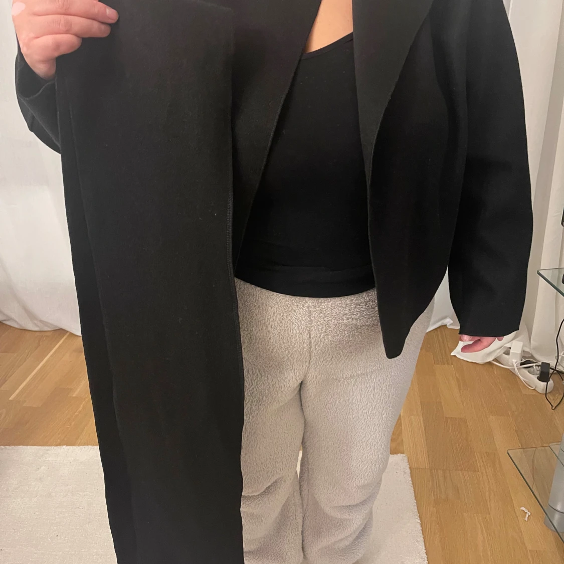 Svart omlottkavaj med bälte - 1