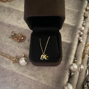 ANI halsband med bokstav och fågel - Snyggt halsband från ANI med tunn guldfärgad kedja och berlock i form av bokstaven R dekorerad med små glittriga stenar. Intill hänger en liten guldfärgad fågel som detalj. Perfekt för dig som vill ha något personligt och unikt.ALDRIG ANDVÄNT 