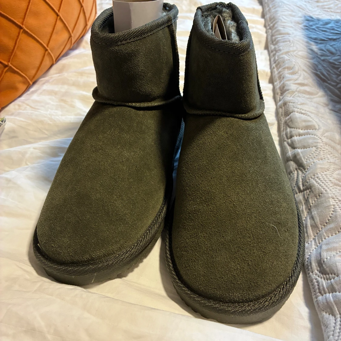 Olivgröna mockaboots med platt sula, Even&Odd - 1