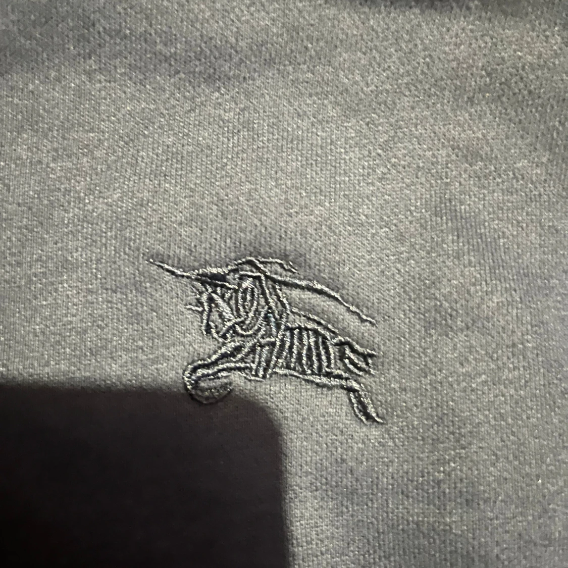 Marinblå Burberry hoodie med dragkedja - 1