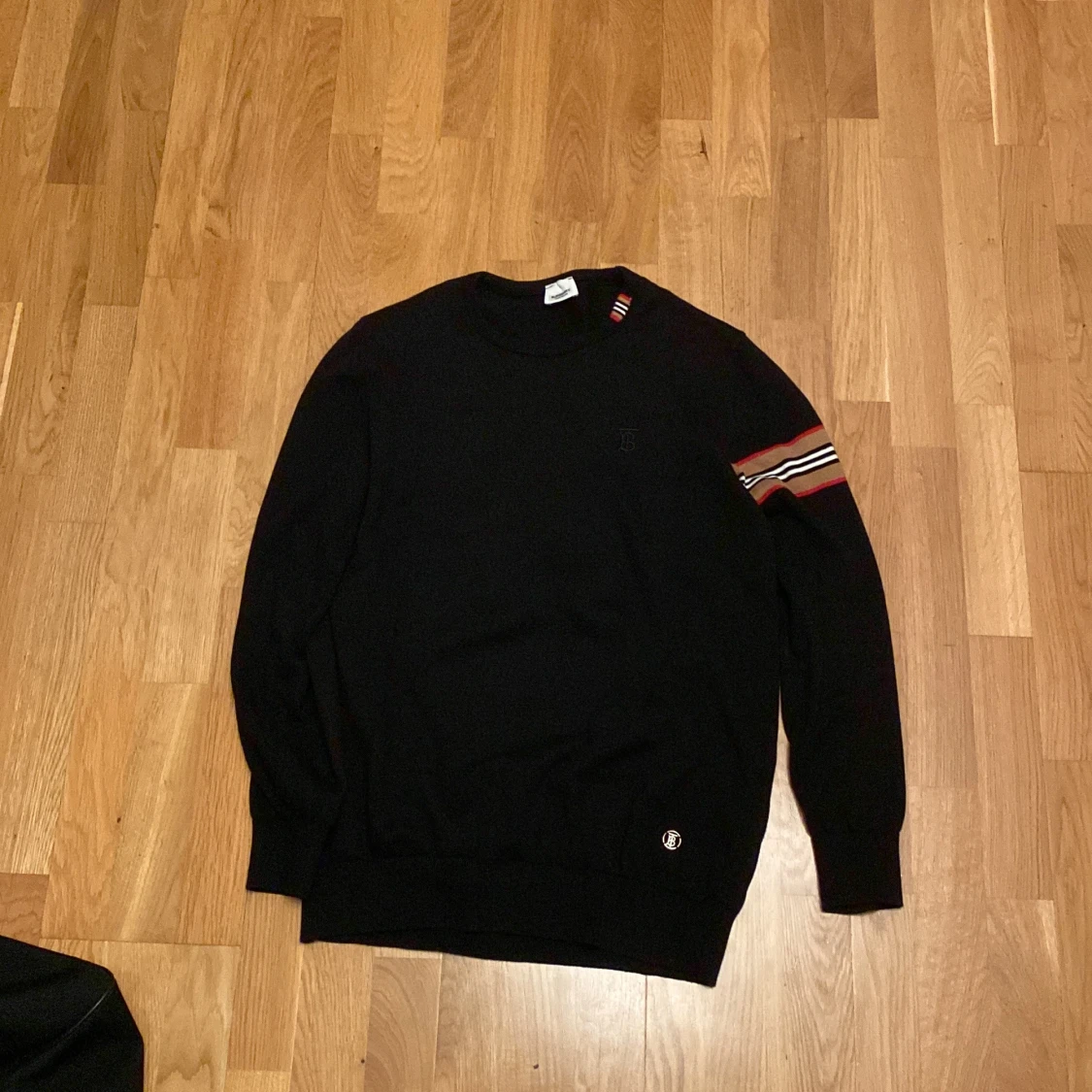 Svart stickad tröja Burberry