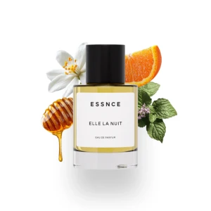 Essnce Elle La Nuit parfym - Fräsch och modern Eau de Parfum med noter av apelsin, mandarin, gardenia, honung, jasmin, apelsinblomma, persika, äpple, patchouli, trä, karamell och lakrits. Perfekt för dig som vill sticka ut och sprida energi.