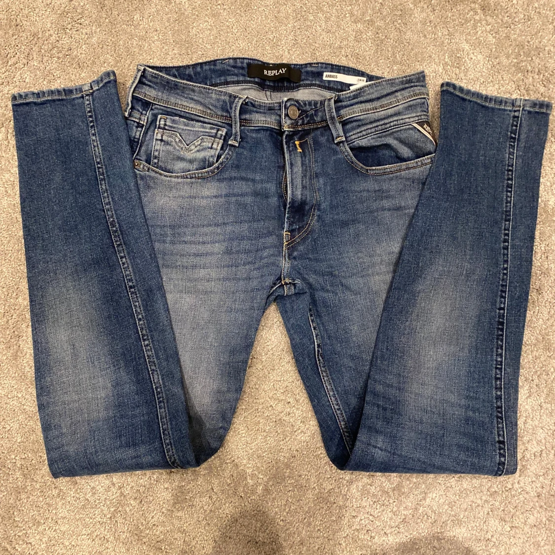 Blå Replay Anbass jeans slim fit - 2