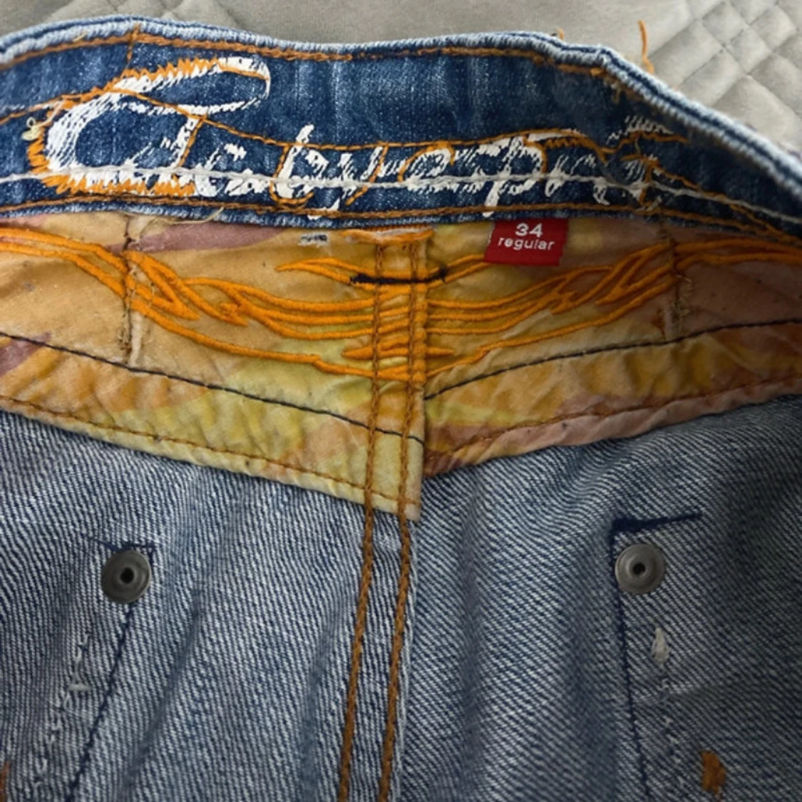 Blåa wide jeans från Chiappetta - 2