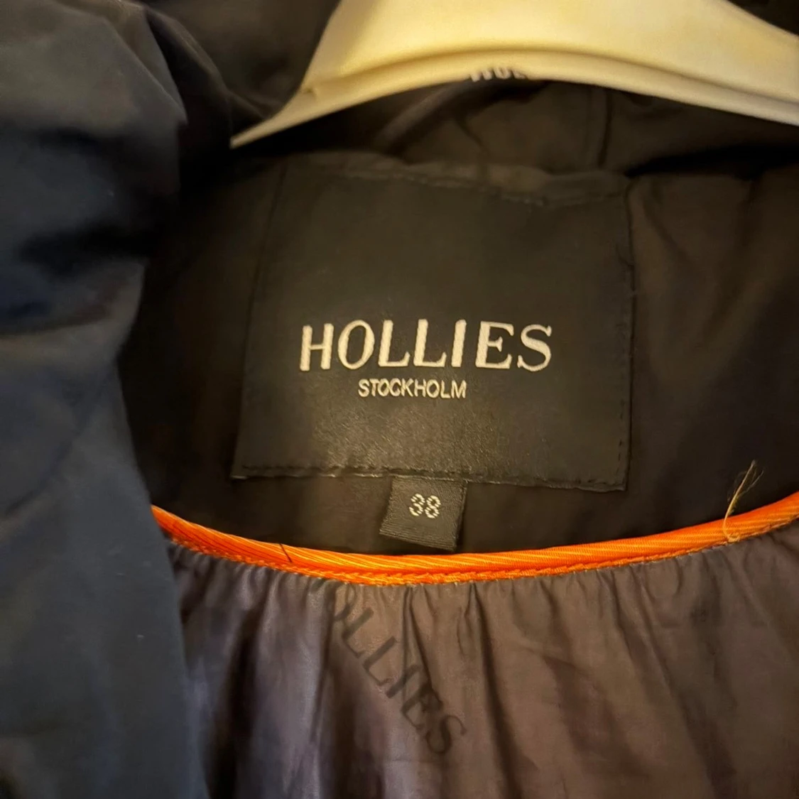 Svart lång dunjacka Hollies med päls ÄKTA - 2