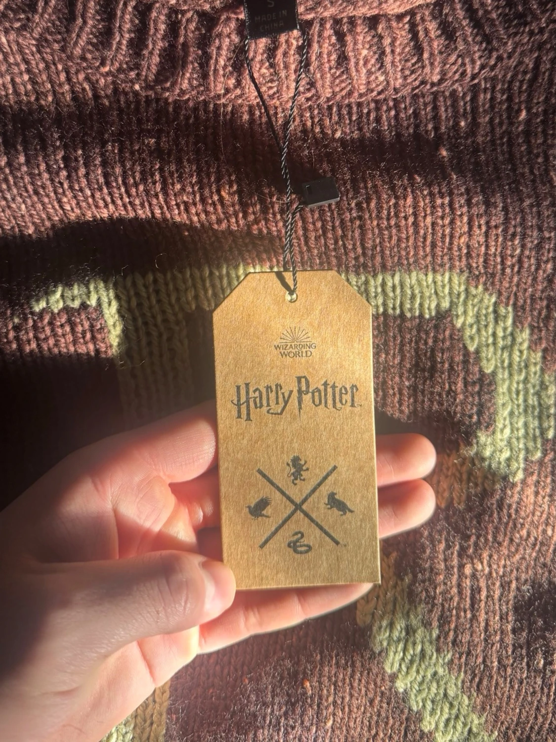 Brun Harry Potter stickad tröja - 1