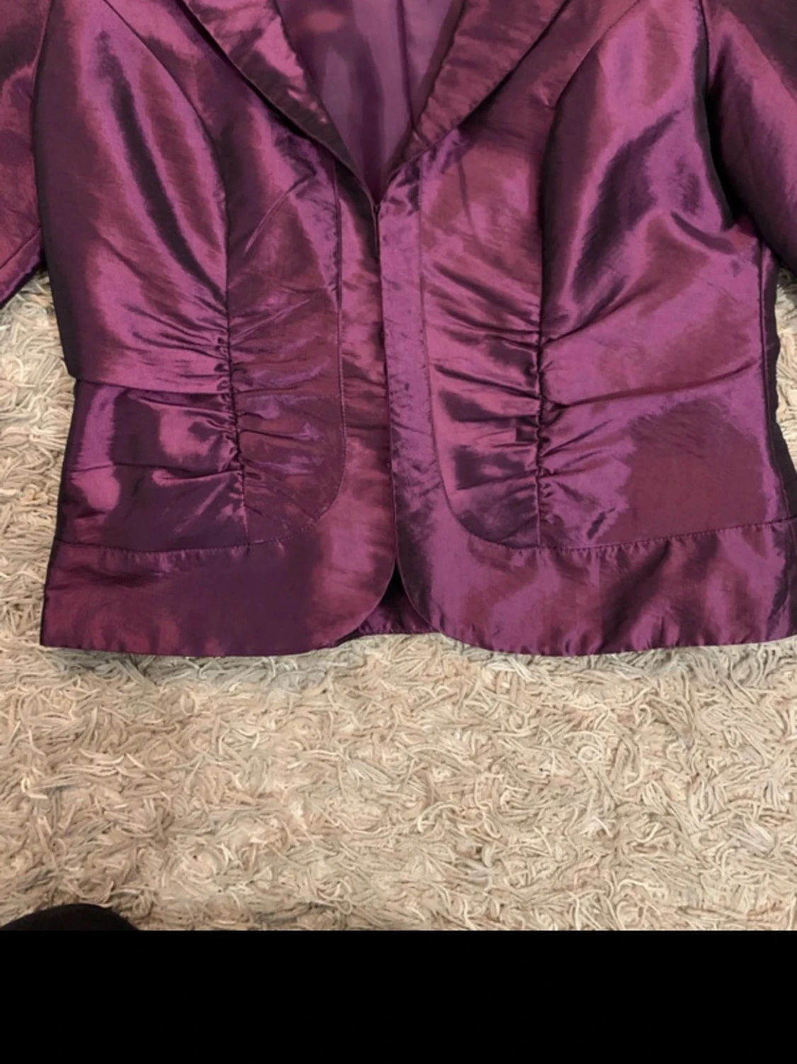 Vinröd kostymklänning med kavaj - 4