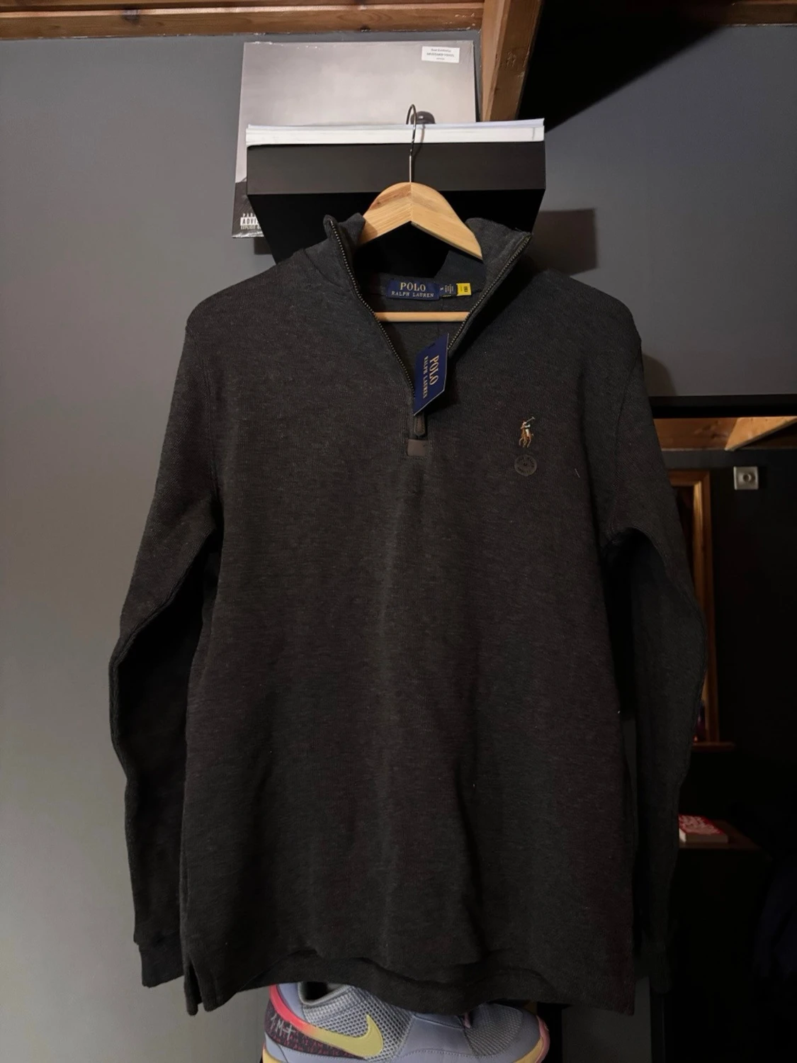 Mörkgrå halvzip från Polo Ralph Lauren