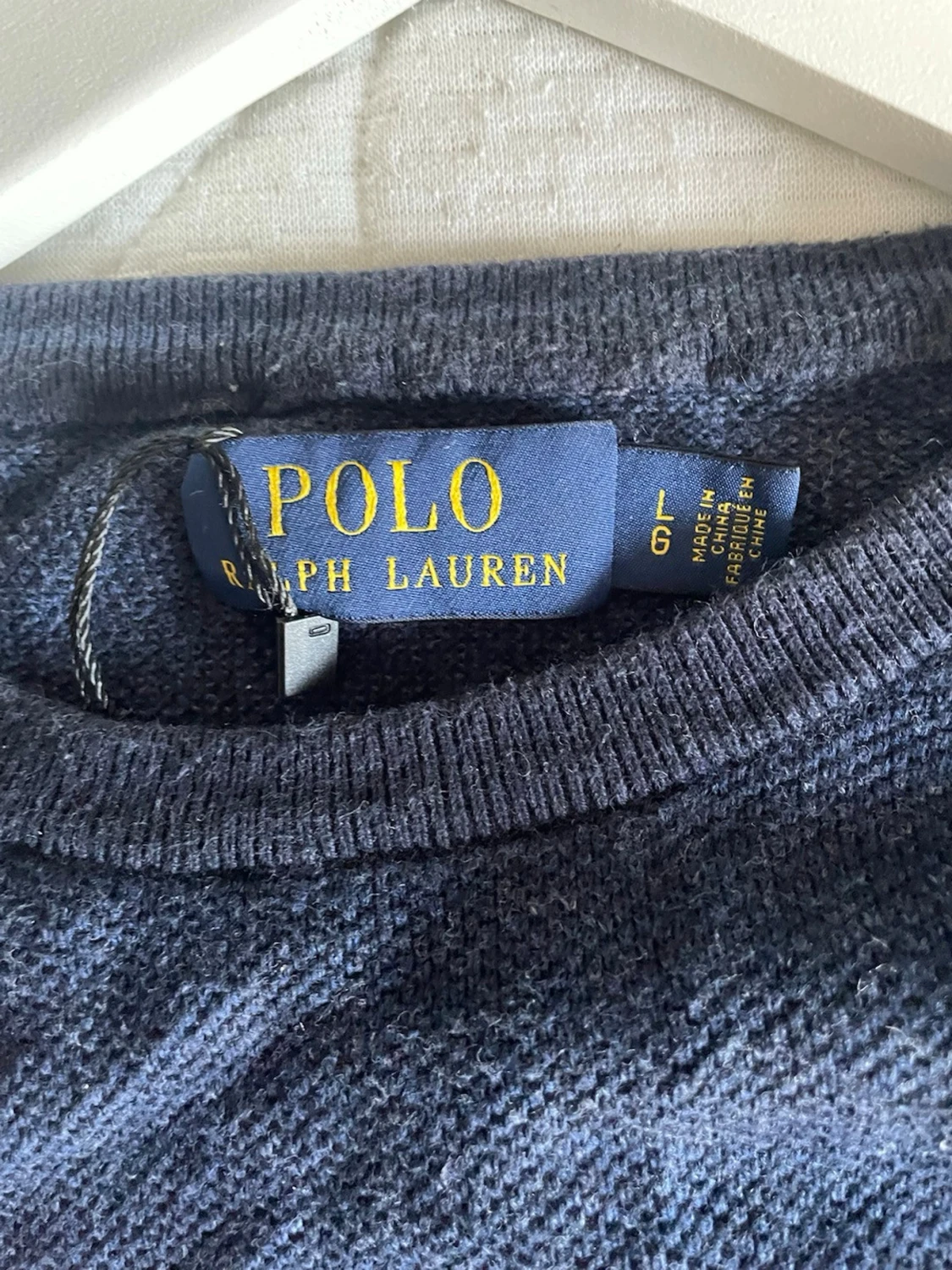 Mörkblå stickad tröja Polo Ralph Lauren M - 1