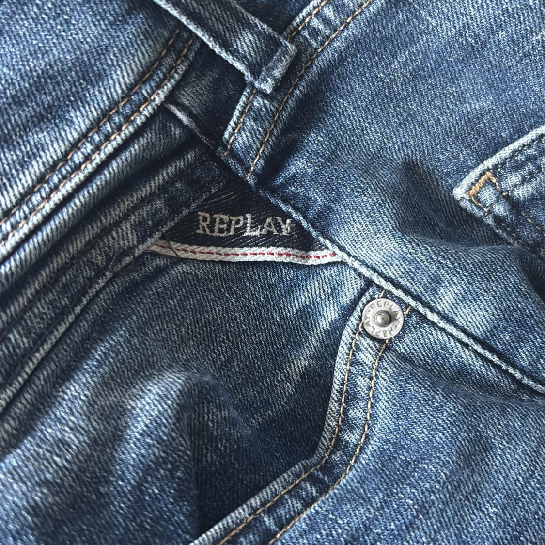 Blå Replay jeans straight fit - 4