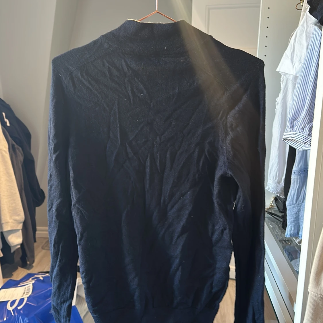 Mörkblå merinoullströja Morris M - 2