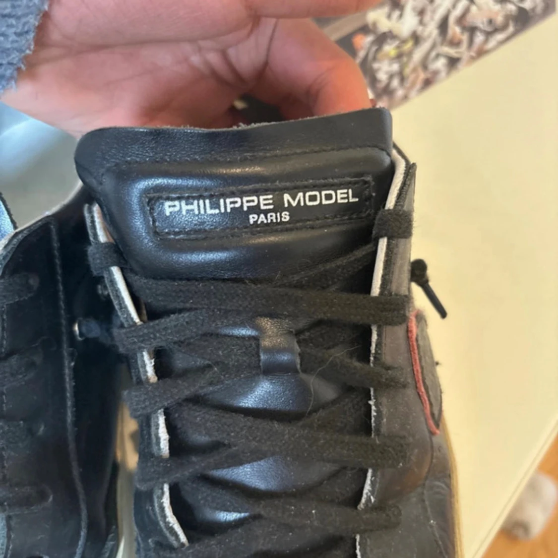 Philippe Model svarta sneakers i skinn - 1