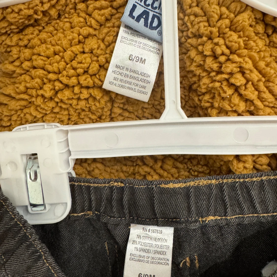 Winter vest and jeans outfit set for baby 6-9 months - 3