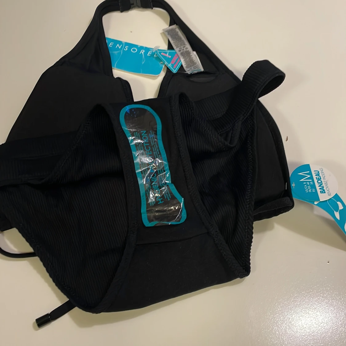 Svart bikini från New Yorker  med ribbad detalj - 4