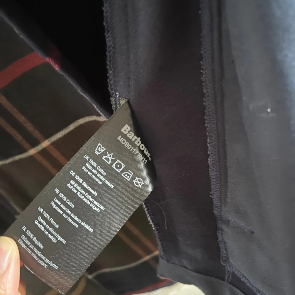 Rutig overshirt från Barbour i bomull - 2