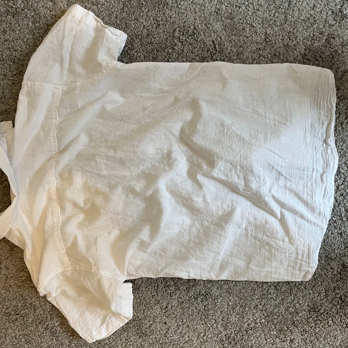 Vit kortärmad skjorta Essentials M - 1