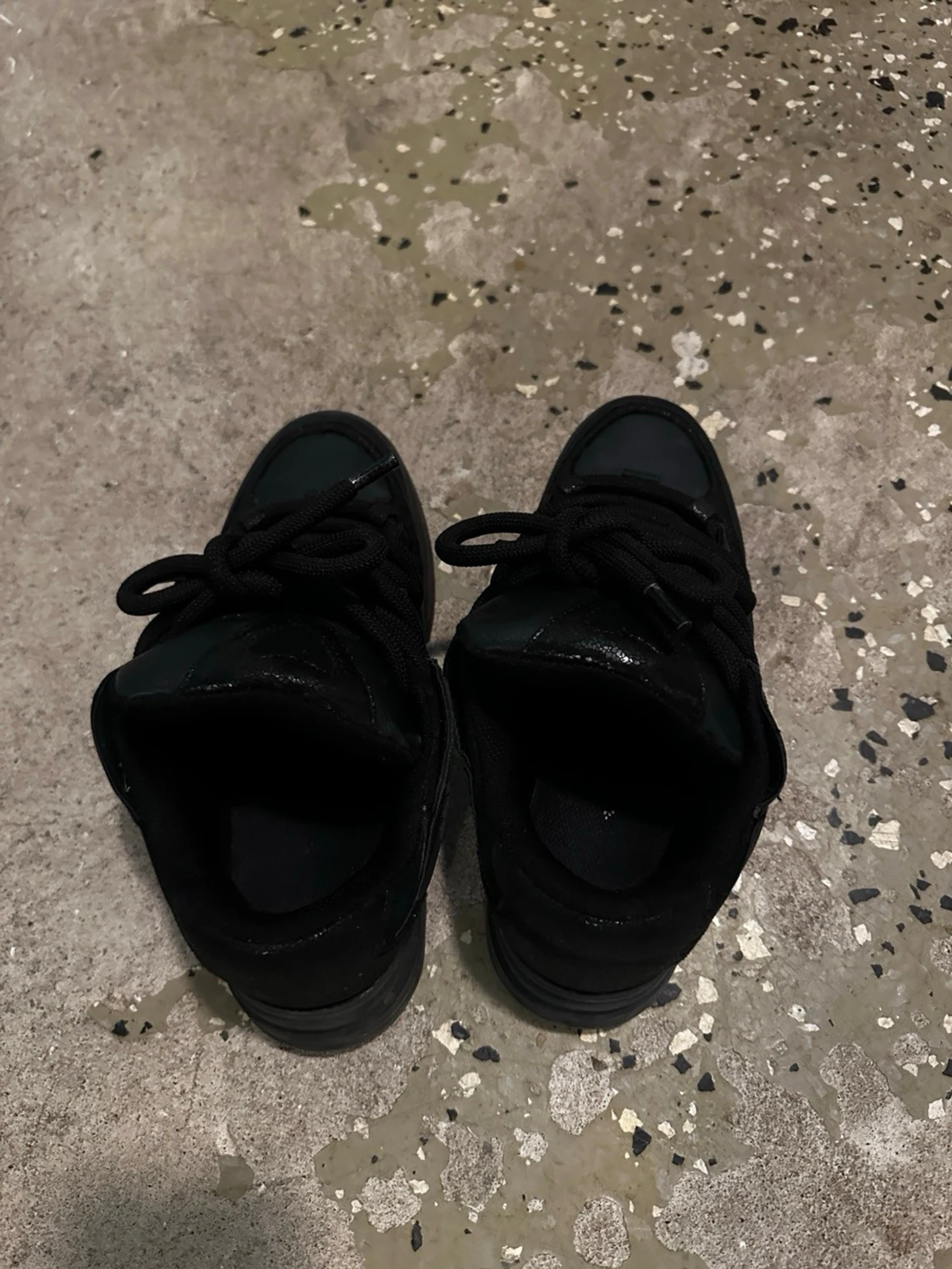 Svarta Bershka chunky sneakers med snörning  - 1