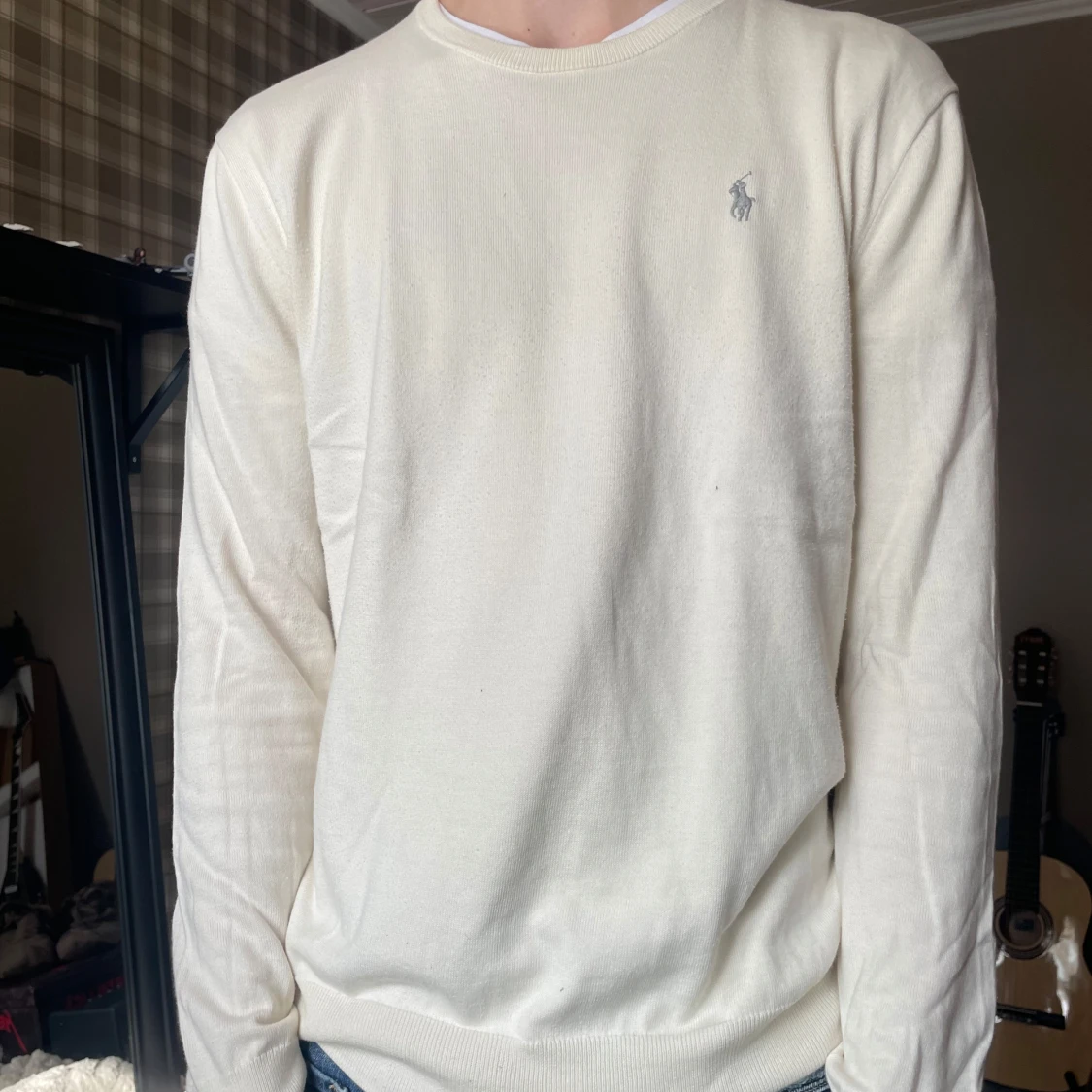 Vit stickad tröja från Ralph Lauren - 1