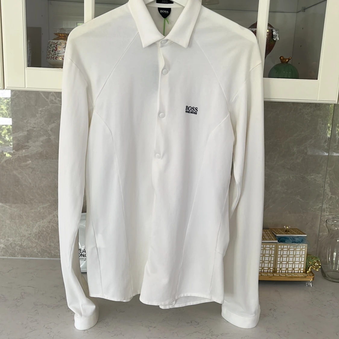 Vit slim fit skjorta från Hugo Boss