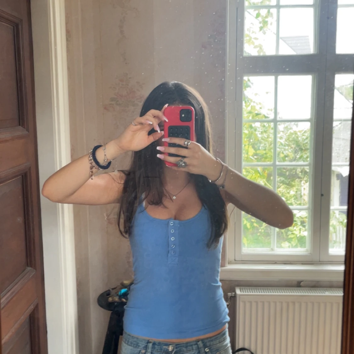 Fin blå ribbad linnetopp från Cotton On - 1