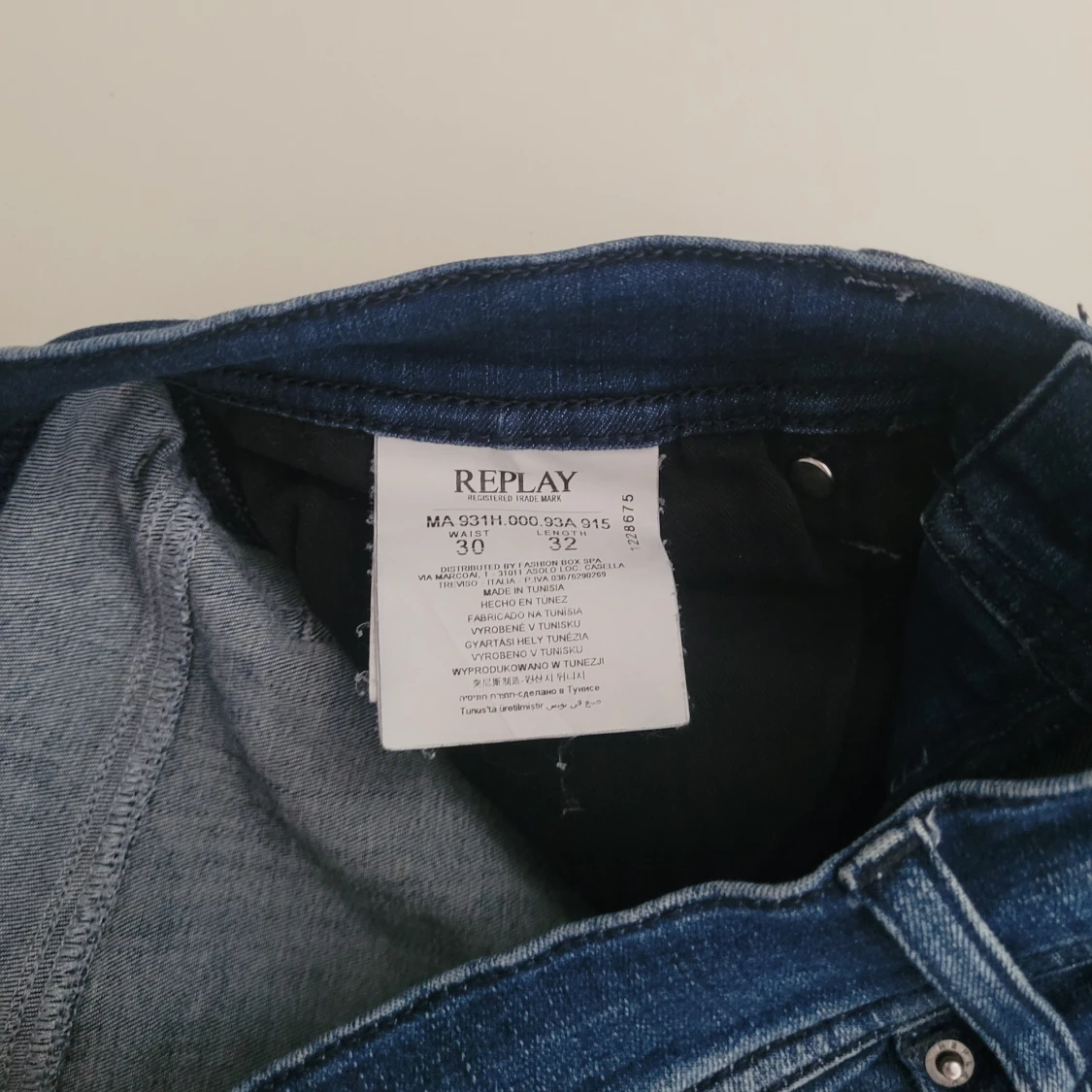 Blå Replay jeans, modell Anbass - 2