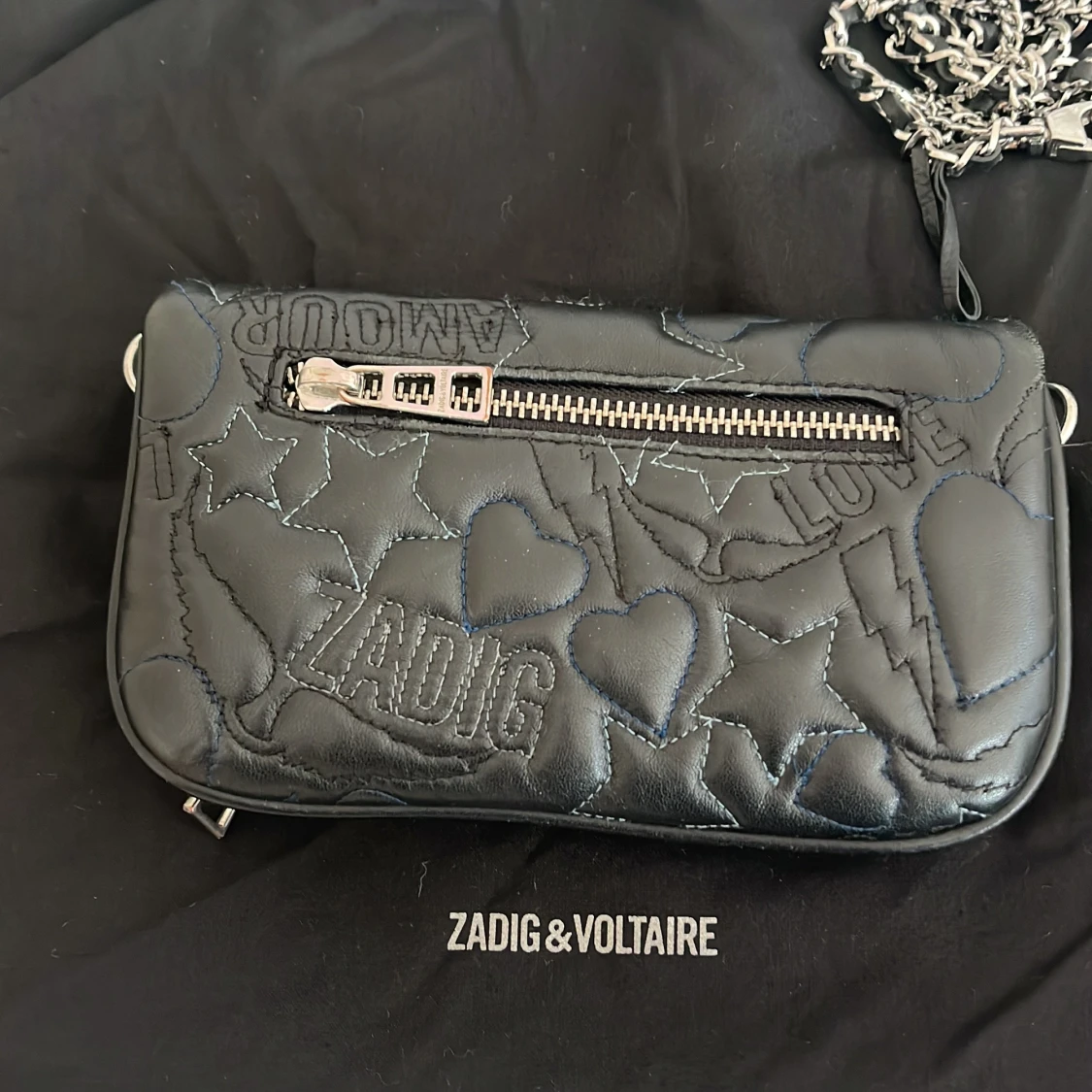 Svart axelväska Zadig & Voltaire skinn - 1