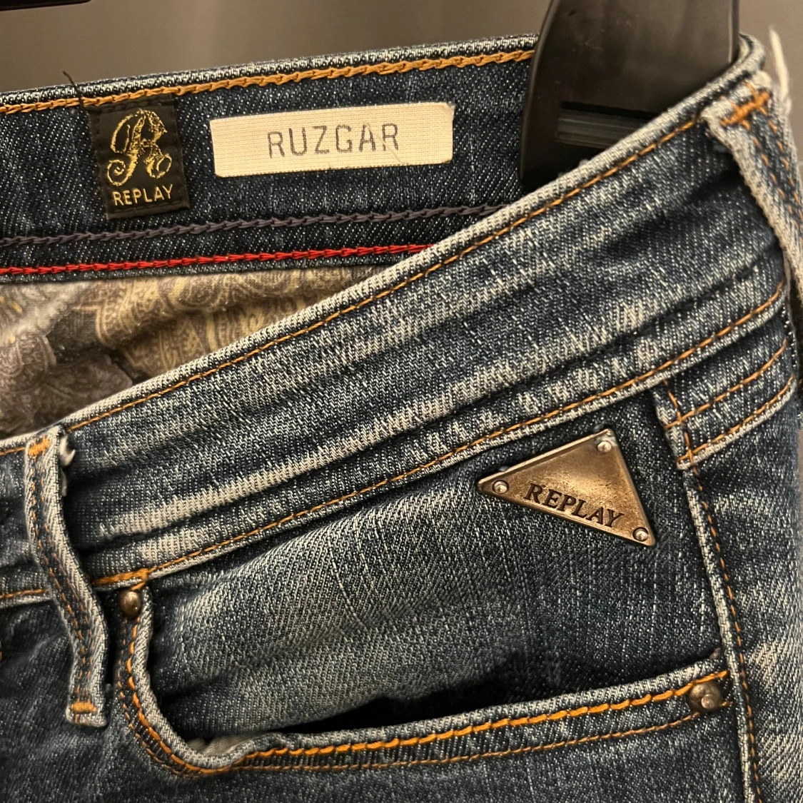 Lågmidjade Replay blå jeans  - 3