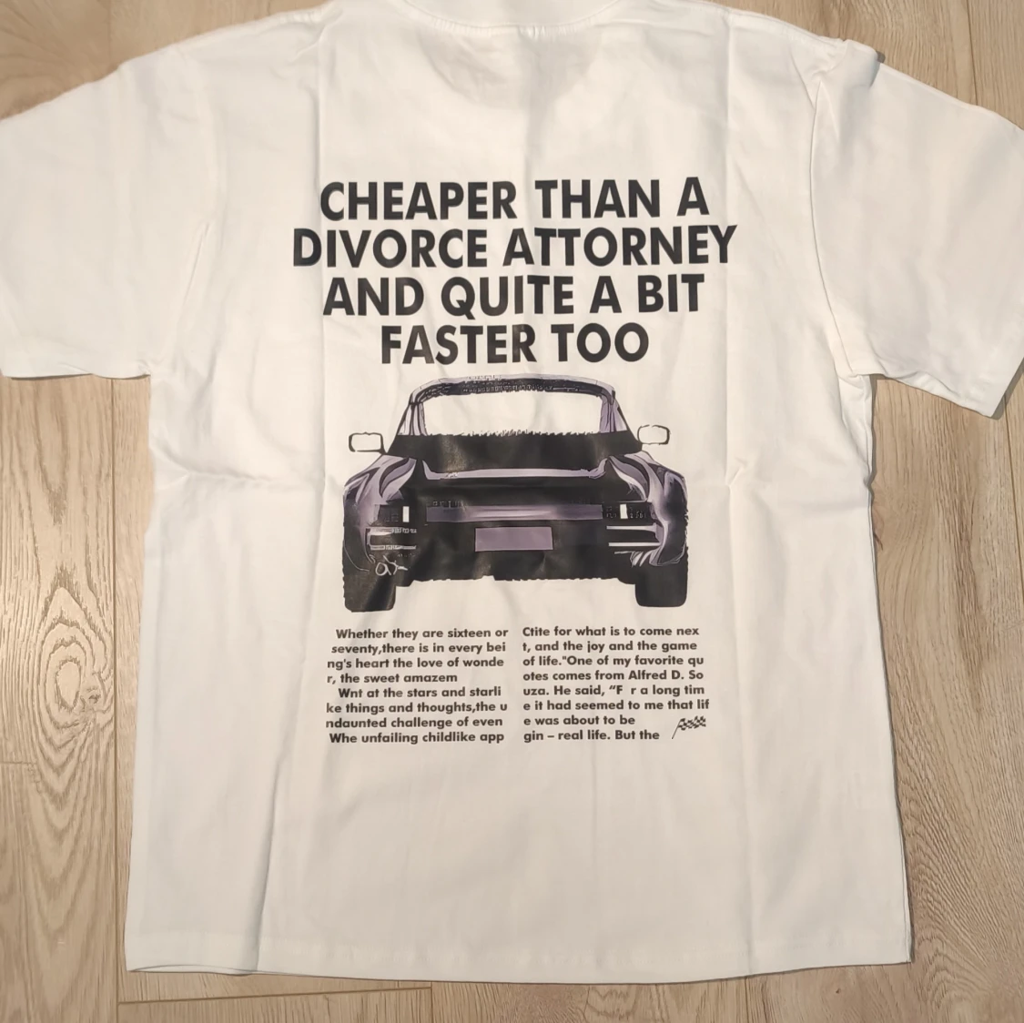 Vit t-shirt Porsche tryck S
