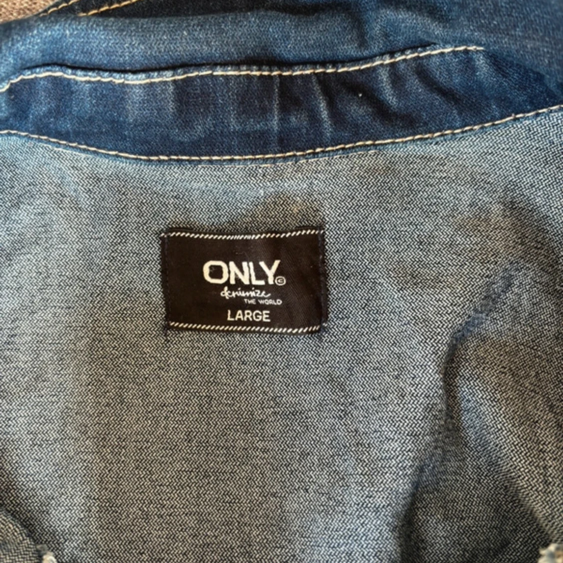 Jeansväst från ONLY i blå denim - 2